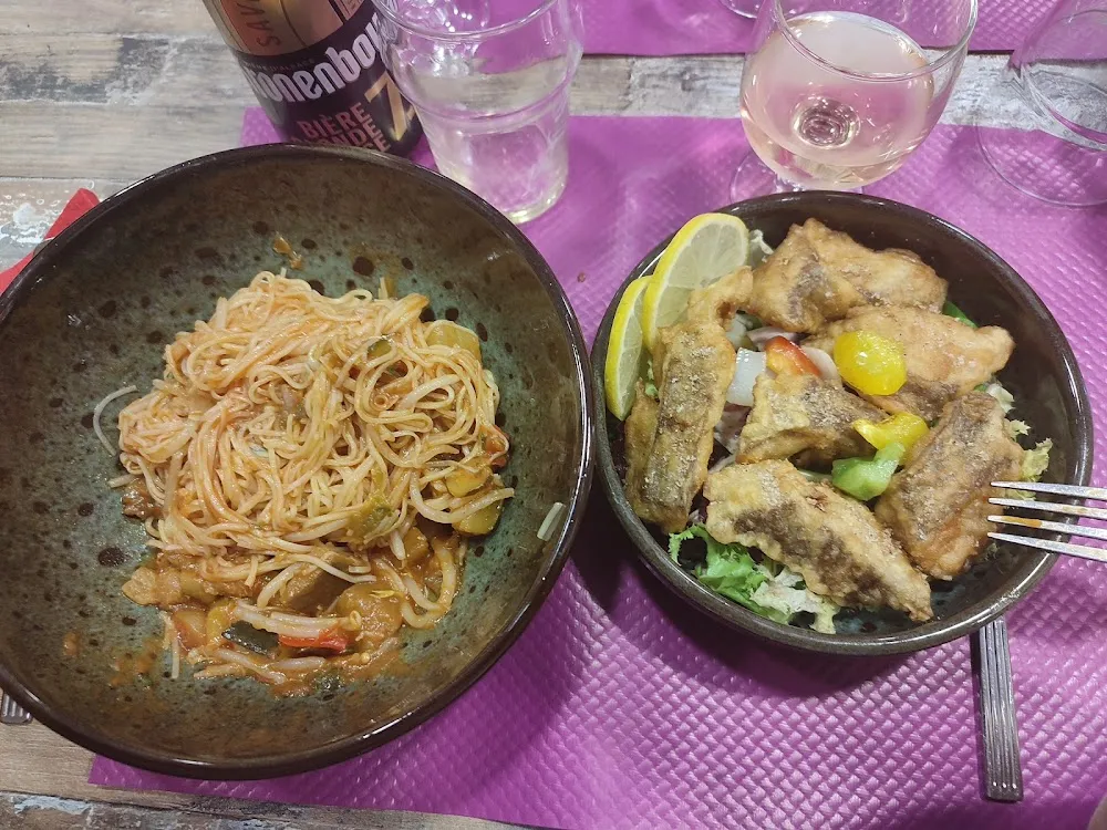 Dos de Cabillaud Nouilles Aux Legumes